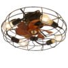 20 Inch 7-Blade Dimmable Ceiling Fan with Light Bulbs