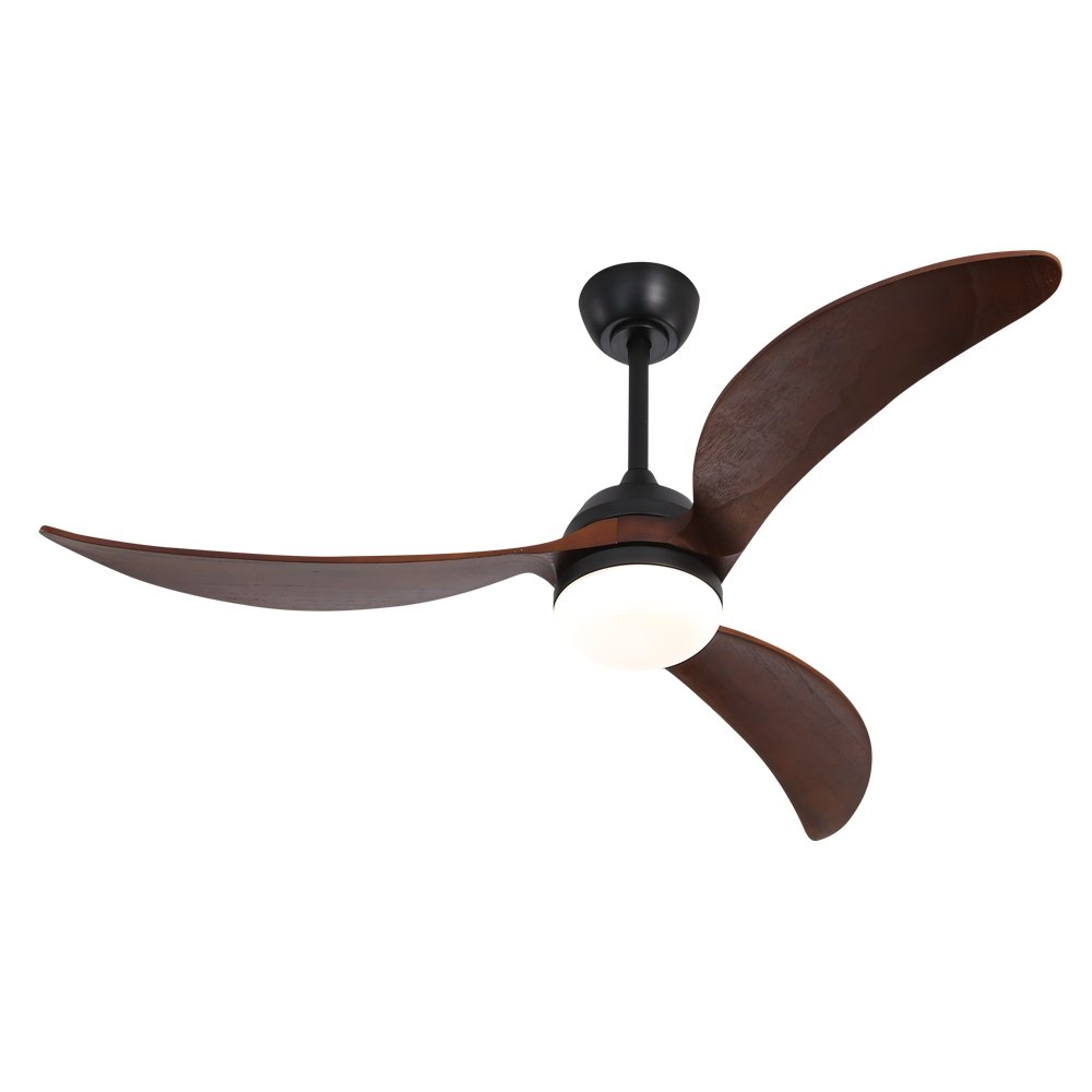 52-inch solid wood LED light ceiling fans