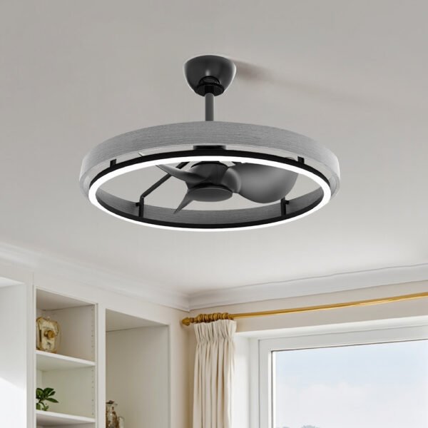 Modern 25 Inch Bedroom Smart Fan Light