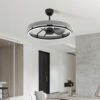 Modern 25 Inch Bedroom Smart Fan Light