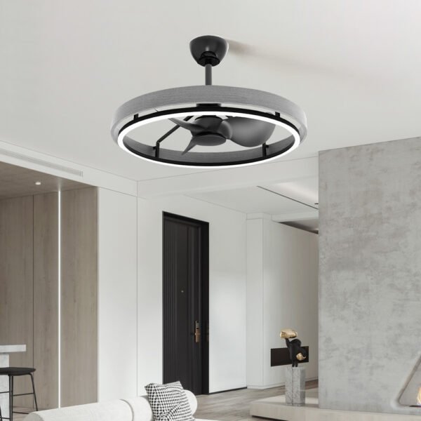 Modern 25 Inch Bedroom Smart Fan Light