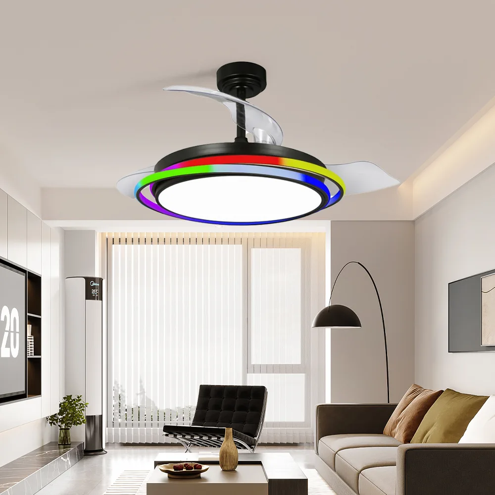 Ceiling Fan Manufacturer 42&Quot; Dc Motor Telescopic Led Ceiling Fan With Rgb Color Light - Image 5