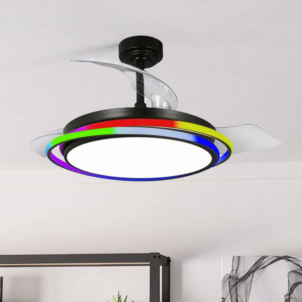 Ceiling Fan Manufacturer 42&Quot; Dc Motor Telescopic Led Ceiling Fan With Rgb Color Light - Image 6