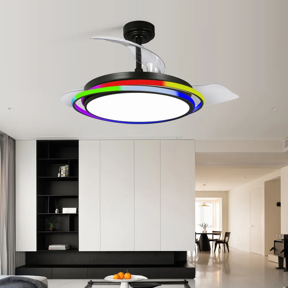 Ceiling Fan Manufacturer 42&Quot; Dc Motor Telescopic Led Ceiling Fan With Rgb Color Light - Image 7