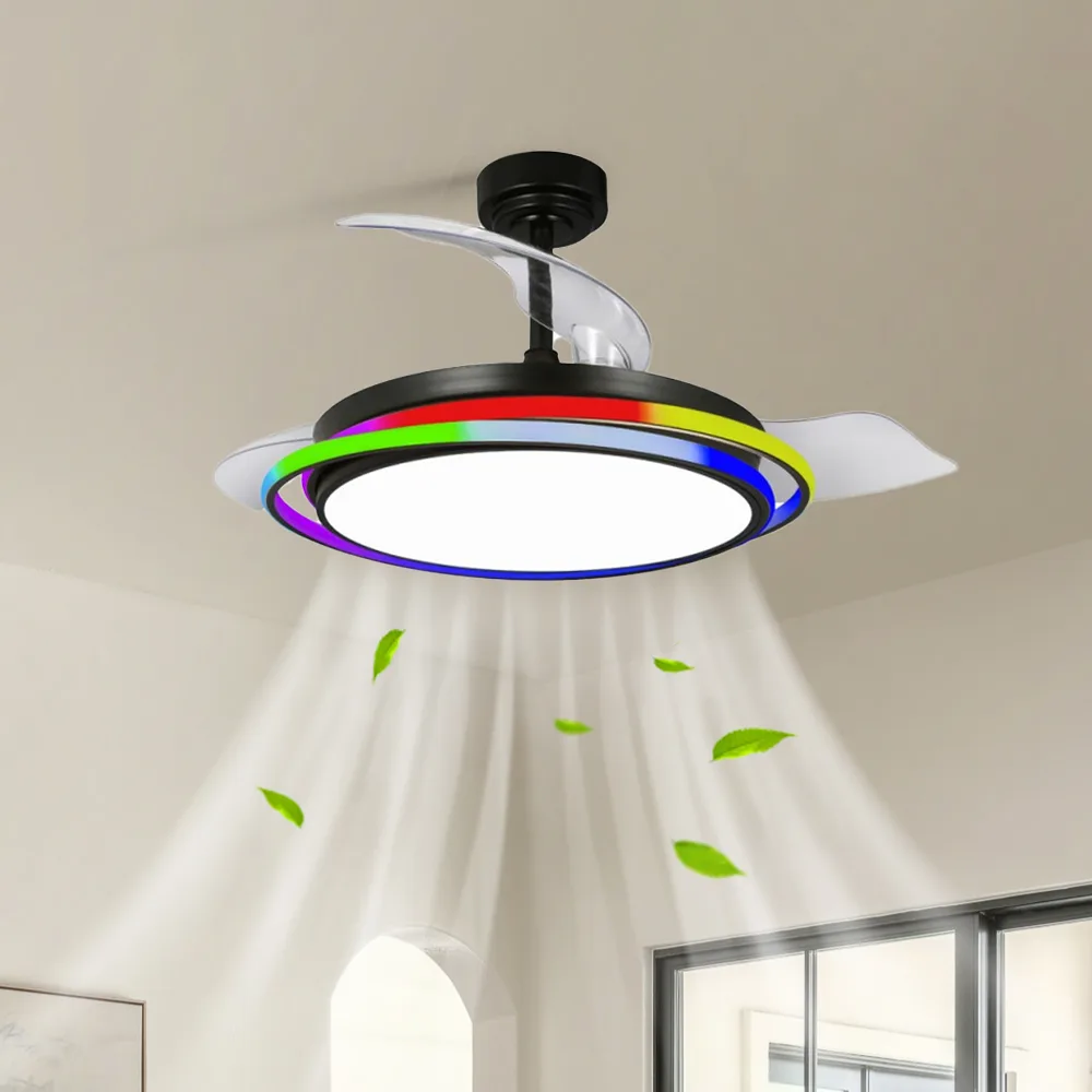 Ceiling Fan Manufacturer 42&Quot; Dc Motor Telescopic Led Ceiling Fan With Rgb Color Light - Image 11