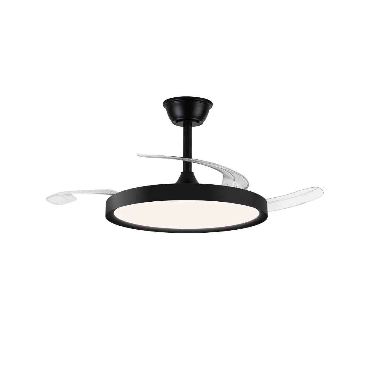 42 Inch Indoor Black Retractable LED Ceiling Fan