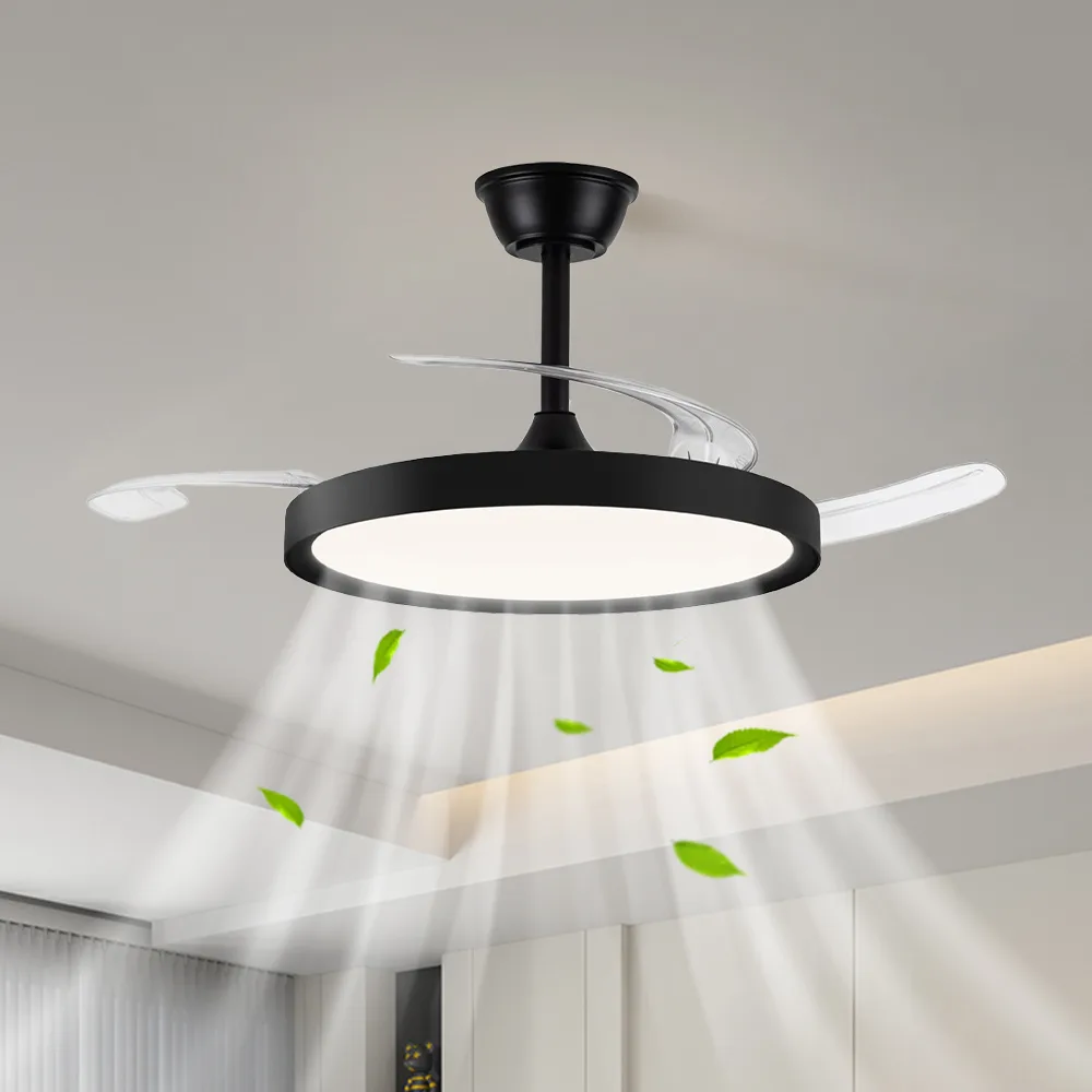 Ceiling Fan Manufacturer 42 Inch Indoor Black Retractable Led Ceiling Fan - Image 7